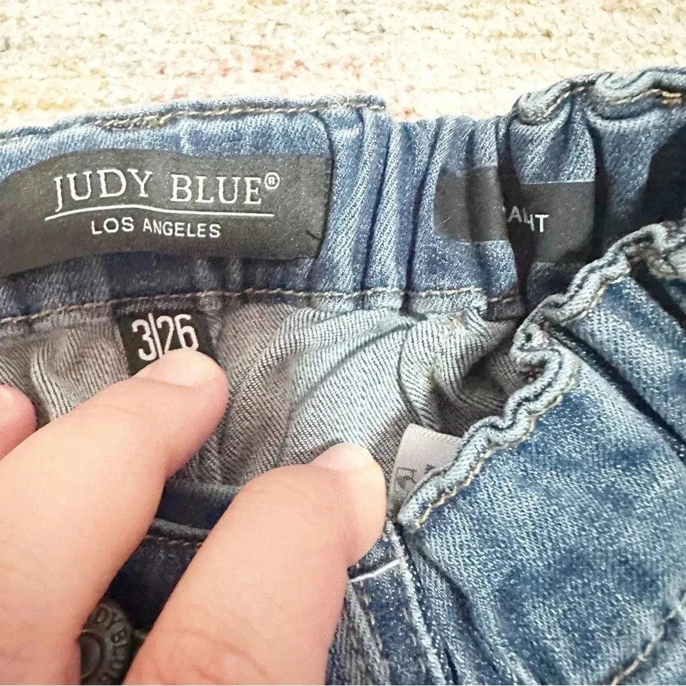 Judy Blue High Waist Vintage Elastic Waist Straight Leg Jean 3/26 - Picture 13 of 14